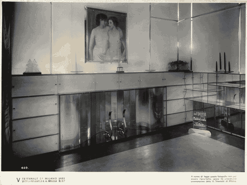 Image for V Triennale - Arti decorative e industriali - La Strada-Mostra d'ambienti moderni - Saletta di prove per un negozio di mode di Giovanni Battista Ceas