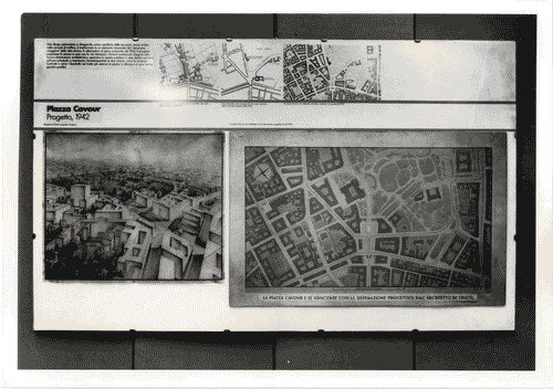 Image for XVI Triennale - Secondo ciclo - Catasto del disegno - Giuseppe de Finetti, progetti 1920-1951 - Pannello con il progetto di piazza Cavour a Milano