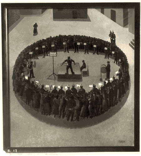 Image for IV Triennale - I Galleria dell'arredamento - Salotto per musica - Dipinto di Pippo Rizzo