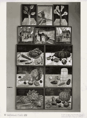 Image for V Triennale - Arti decorative e industriali - Cristalli-metalli-illuminazione - "Natura morta" sbalzo in metallo di Pier Luigi D'Olivo