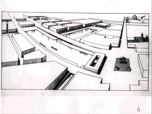 Image for XVI Triennale - Secondo ciclo - Catasto del disegno - Giuseppe de Finetti, progetti 1920-1951 - Schizzo prospettico del progetto per la darsena di Trieste