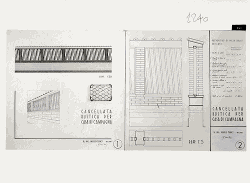 Image for VII Triennale - Mostra dell'architettura - Sezione 6°. L'autarchia nella costruzione - Progetto per il concorso per la sostituzione delle cancellate di ferro