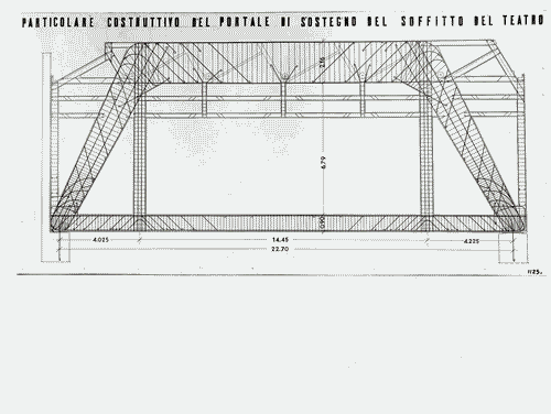 Image for Palazzo dell'Arte - Disegni di progetto - Particolare costruttivo del portale di sostegno del soffitto del teatro