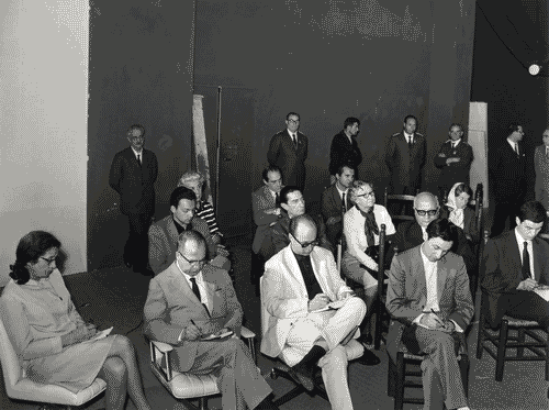 Image for XIV Triennale - Occupazione della Triennale - Conferenza stampa dopo l'occupazione - Gentili, Dino