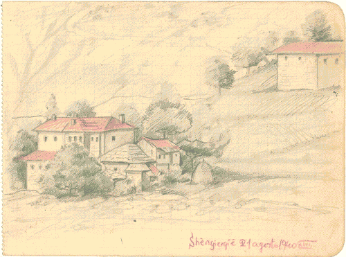 Image for Schizzo dal vero "Paesaggio di Schengiergje (Albania)"