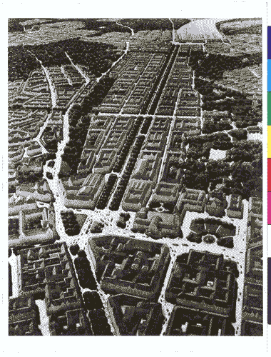 Image for XVII Triennale - Le città del mondo e il futuro delle metropoli - Partecipazioni internazionali - Sezione Finlandia - Prospettiva aerea della strada Kuninkaankatu a Helsinky di Eliel Saarinen