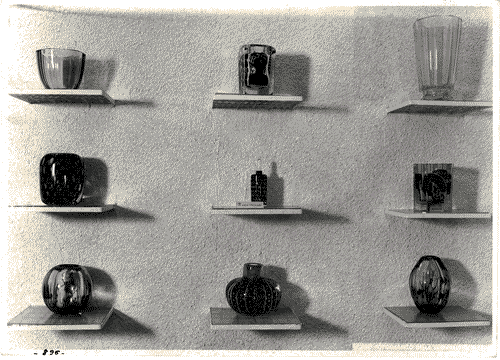 Image for VII Triennale - Sezione della produzione svedese - Vasi in cristallo inciso