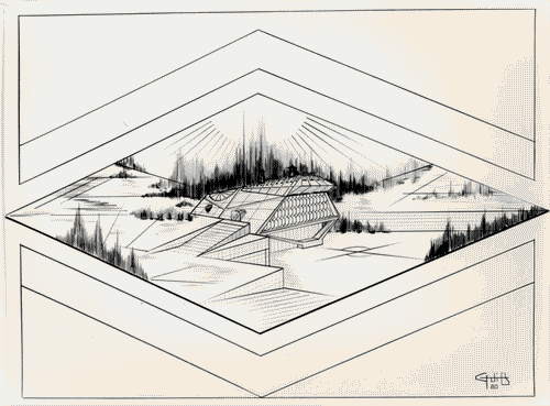 Image for XVI Triennale - Terzo ciclo - La sistemazione del design - L'interno dopo la forma dell'utile (concorso) - Disegno di Gianfranco Di Bernardini