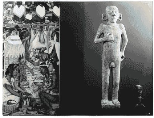 Image for XI Triennale - Sezione del Messico - Affresco - Diego Riviera - Statua ingesso "adolescente Huasteco"