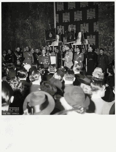 Image for VII Triennale - Inaugurazione - Visita del re d'Italia, Vittorio Emanuele III di Savoia - Discorso del ministro dell'educazione nazionale Giuseppe Bottai