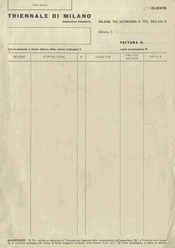 Image for Modulo per fattura a più fogli copiativi non compilato