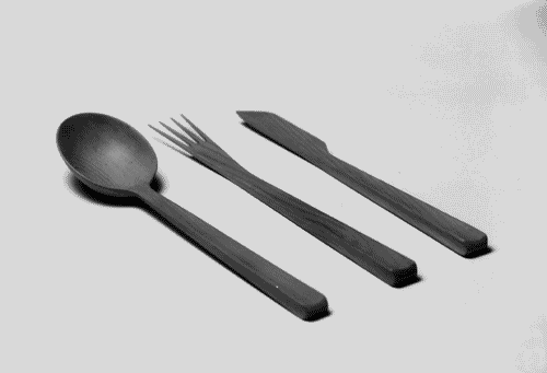 Image for Cucchiaio, coltello, forchetta serie “Punto 50” (modello ligneo)