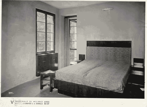 Image for V Triennale - Mostra dell'abitazione - Casa del conduttore di fattoria di Guido Alberti, Tito Brusa, Carlo Ottavio Marchetti, Oscar Prati - Camera da letto matrimoniale