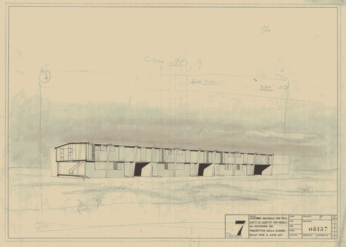 Image for Concorso nazionale casette per reduci. Schiera di case a 4-6-8 letti