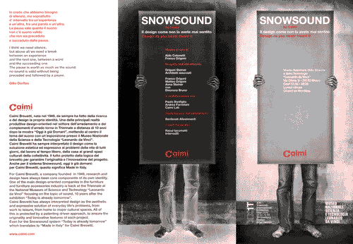 Image for Pieghevole Snowsoound. Design as you never heard it - XXI Triennale