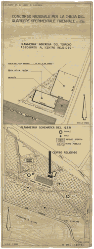 Image for Concorso nazionale per la chiesa del qt8. Area indicativa del terreno assegnato al centro religioso