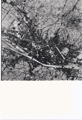 Image for XVI Triennale - Secondo ciclo - Conoscenza della città - Quadro produttivo delle Facoltà di architettura italiane - Planimetria di Firenze con le realizzazioni di architetti docenti alla Facoltà di architettura