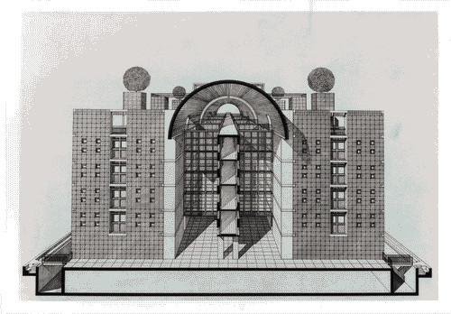 Image for XVI Triennale - Secondo ciclo - Galleria del disegno - Il parco, la villa del Gattopardo, la periferia di Palermo: Concorso per la sede dell'Irfis -Motto "c'era una volta", progetto di Franco Purini, A Clementi, Laura Thermes, L. Toccafondi