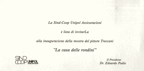 Image for Invito all'inaugurazione della mostra "La casa delle rondini" di Ernesto
Treccani