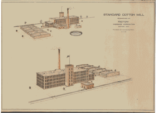 Image for Il luogo del lavoro - Dentro la fabbrica - La progettazione della fabbrica- Assonimetria del Cotonificio Standard della Factory Insurance Association, Hartford