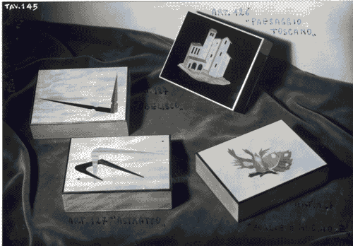 Image for IX Triennale - Mostra dell'E.N.A.P.I. - Scatole in legno intarsiato