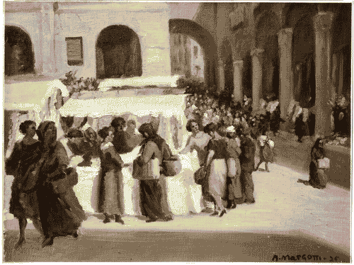 Image for II Biennale - Sezione romagnola - Dipinto "Il mercato di Imola" di Anacleto Margotti