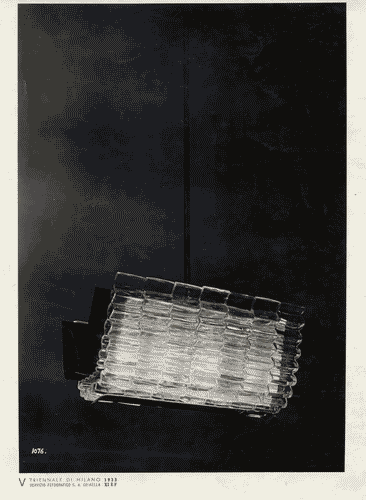 Image for V Triennale - Arti decorative e industriali - Cristalli-metalli-illuminazione - Lampadario di cristallo Venini