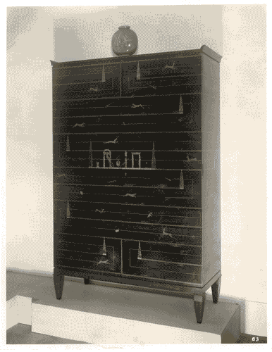 Image for Armadio intarsiato "la corsa dei cani e dei cervi"