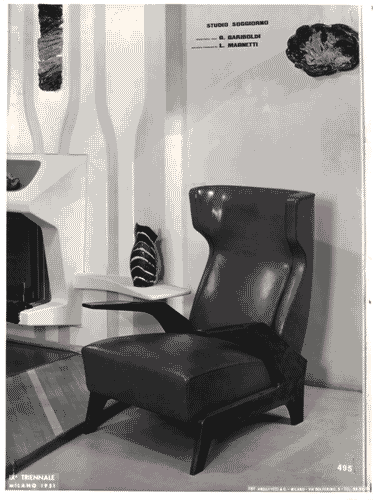 Image for IX Triennale - Arredamento e mobili isolati - Arredamenti composti - Poltrona dello Studio-soggiorno - Giovanni Gariboldi