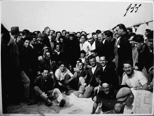 Image for Visita di Benito Mussolini al cantiere per la costruzione del Palazzo dell'Arte