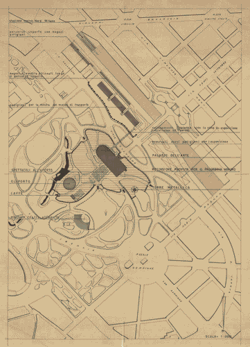 Image for Sistemazione decorativa dei piazzali d'ingresso. Sistemazione del Parco. Indicazione dei padiglioni