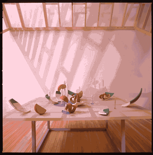 Image for XVII Triennale - Le città del mondo e il futuro delle metropoli - Oltre la città la metropoli - sezione Arte (produzione artistica e comportamenti culturali) - "Dropped bowl" di Claes Oldenburg e Coosje van Bruggen