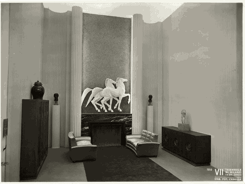 Image for VII Triennale - Galleria dell'arredamento - Prima parte - Sala dell'"antico nel moderno" di Luigi Brunelli