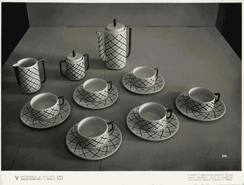 Image for V Triennale - Arti decorative e industriali - Sala dell'E.N.A.P.I. - Ceramica - Servizio da tè