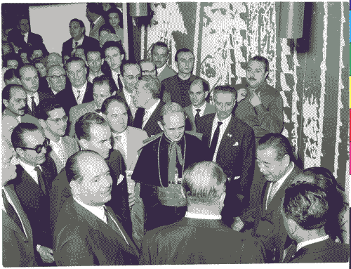 Image for XII Triennale - Inaugurazione - Giuseppe Togni - Ludovico Magistretti - Cardinale Giovanni Battista Montini - Virgilio Ferrari - Agenore Fabbri