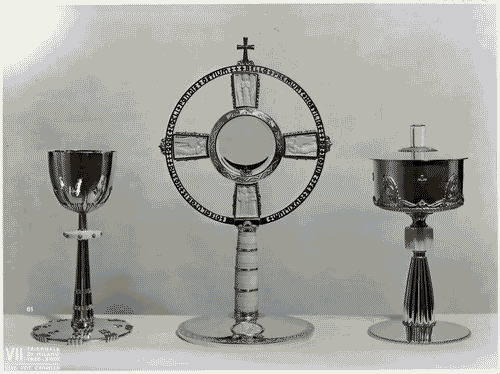 Image for VII Triennale - Sezione dell'Ungheria - Calice, ostensorio, pisside di Antal Megyer-Meyer