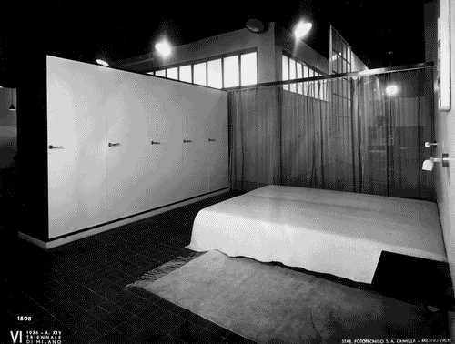 Image for VI Triennale - Padiglione nel parco Sempione. Mostra dell'abitazione - Alloggio n. 3: tipo di alloggio per tre persone - Camera da letto matrimoniale