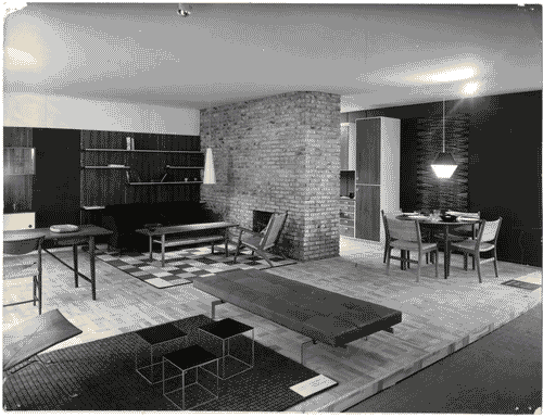 Image for XI Triennale - Parco Sempione - Mostra internazionale dell'abitazione - Alloggio danese - Soggiorno - Federico Fogh