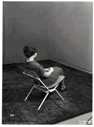 Image for IX Triennale - Arredamento e mobili isolati - Arredamenti composti - Elementi di arredamento - Sedie pieghevoli - Franco Albini - Ezio Sgrelli
