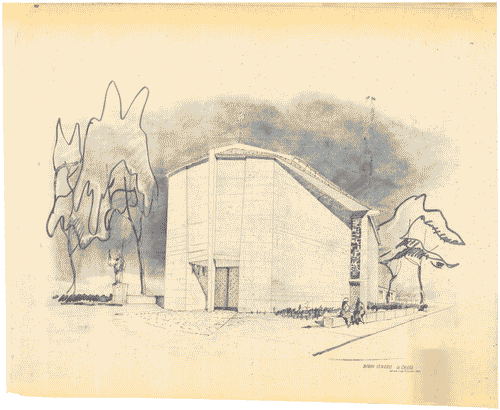 Image for Mostra della casa. Casa rurale dell'UNRRA-CASAS. Borgo Venusio (Matera). Chiesa