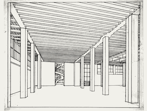 Image for Palazzo dell'Arte - Disegni di progetto - Disegno di sala espositiva al piano terra
