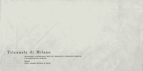 Image for Busta intestata in velina "Triennale di Milano"