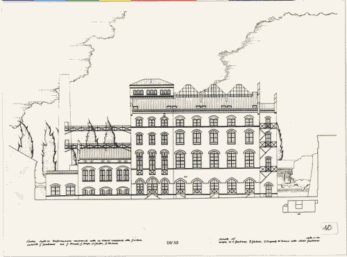 Image for Il luogo del lavoro - Paesaggi industriali di oggi - Dall'archeologia industriale al riuso - Progetto di sistemazione residenziale delle ex birrerieveneziane alla Giudecca. Faccaiata est