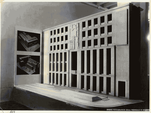 Image for VII Triennale - Mostra dell'architettura - Sezione 2°. L'architettura maggiore italiana attuale - Modello in scala del Palazzo del popolo d'Italia di Milano di Giovanni Muzio