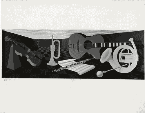 Image for IX Triennale - Abitazione - Scomparto B - Pannello decorativo "Natura morta" di Ricas Riccardo Castagnetti