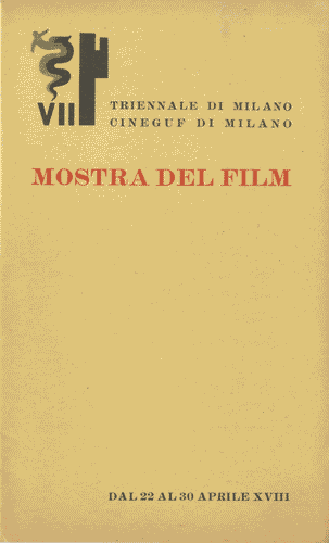 Image for Volantino di colore giallo della "Mostra del film", con logo di Enrico Ciuti