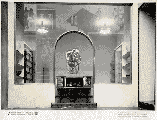 Image for V Triennale - Arti decorative e industriali - La Strada-Mostra d'ambienti moderni - Saletta d'esposizione di Fontana Arte