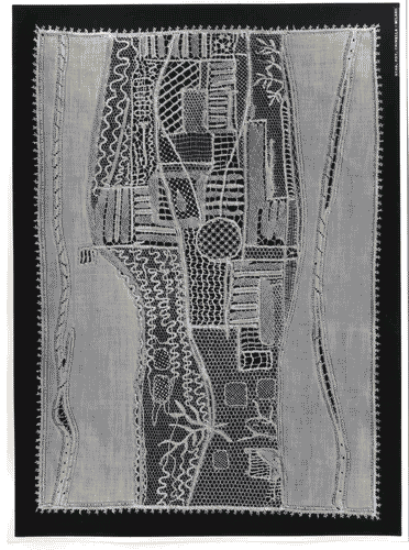 Image for XI Triennale - Mostra delle Produzioni d'arte - Sezione dei pizzi, ricami, alabastri - Striscia in merletto a tombolo e organdis - Leonardo Spreafico
