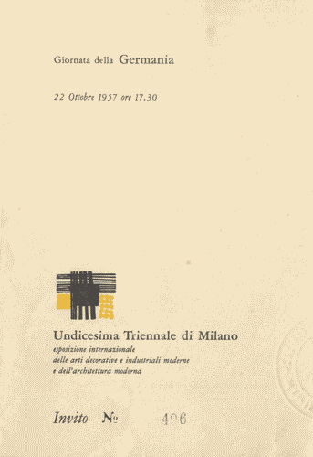 Image for Invito a quattro facciate alla Giornata della Germania, con allegato biglietto