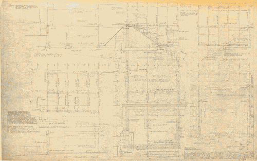 Image for Architettura ospedaliera. Lovell Health House, LA. Livello del garage. Annotazioni manoscritte